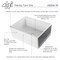 Alfi Brand 26" Decorative Lip Apron Sgl Bowl Fireclay Farmhouse Kitchen Sink, WHT AB506-W - alternate 9